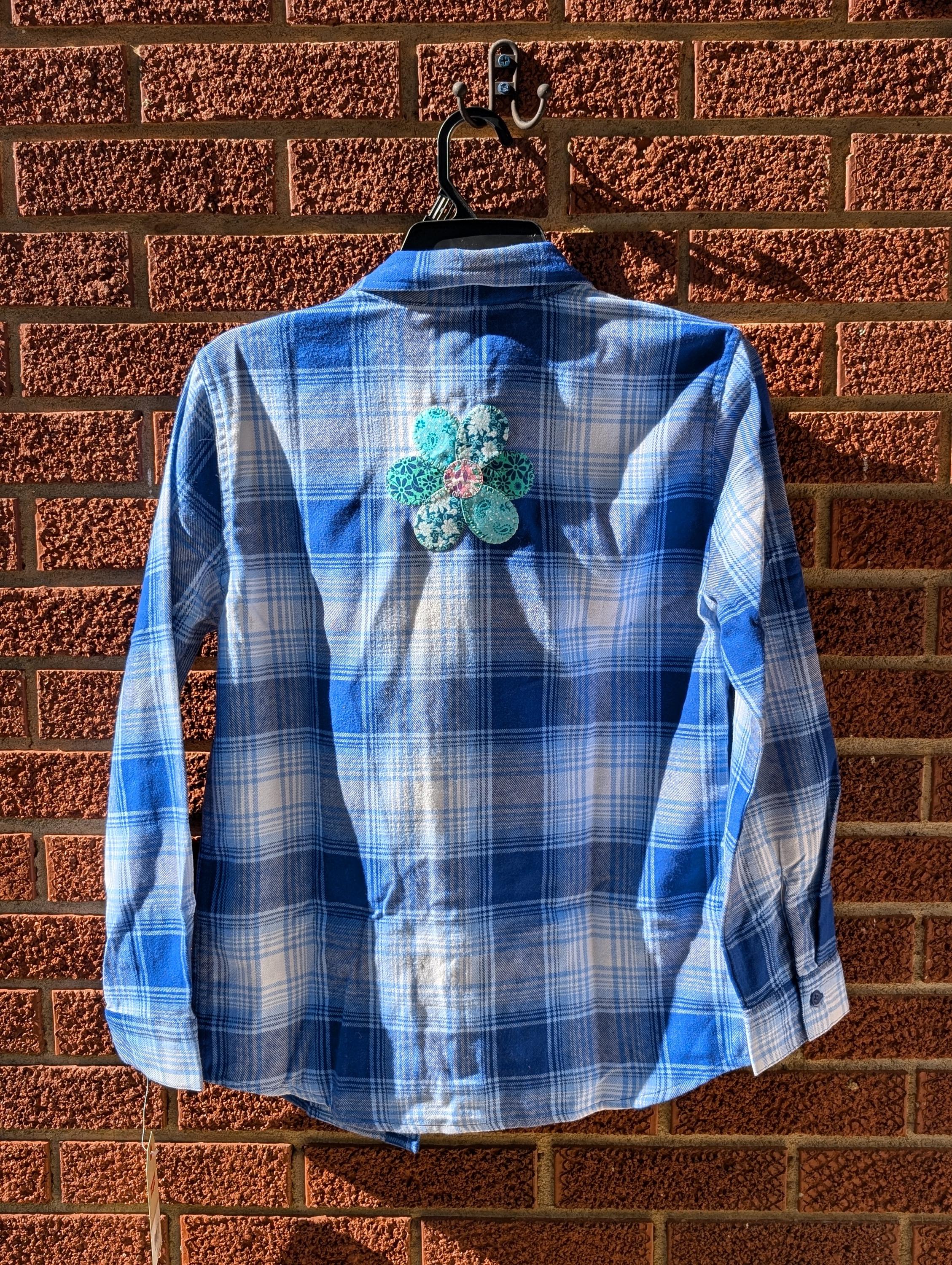 Youth Large Cat + Dog + Flower Upcycled Levi's Flannel