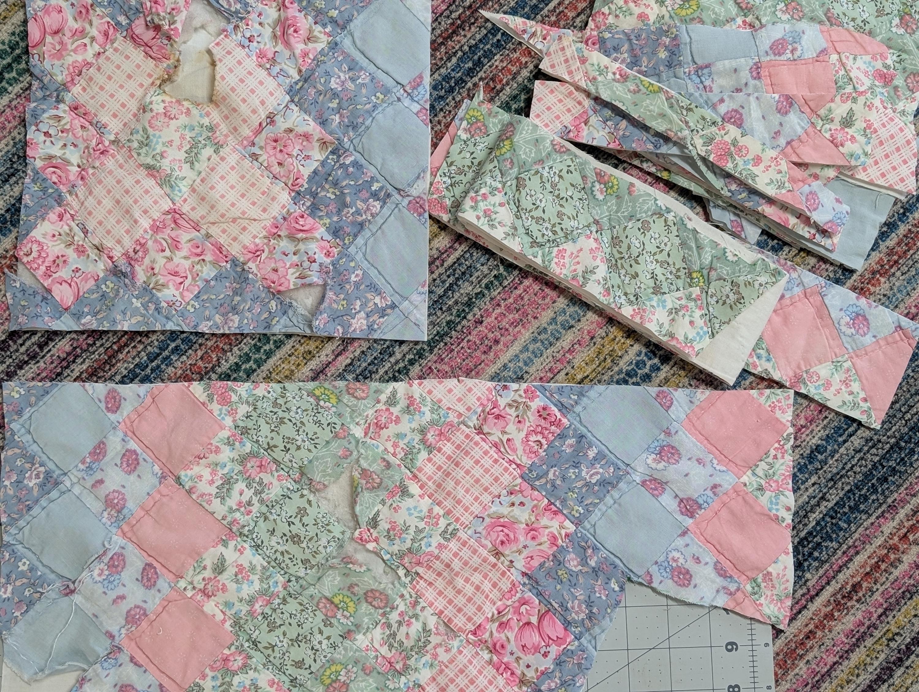 Cutter Quilt Rework Upcycle DIY Scraps
