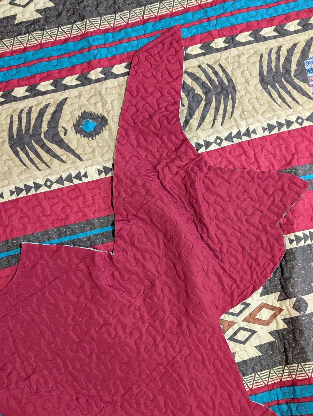 Quilt Scraps South Western Nostalgic Vintage Rework Upcycle DIY