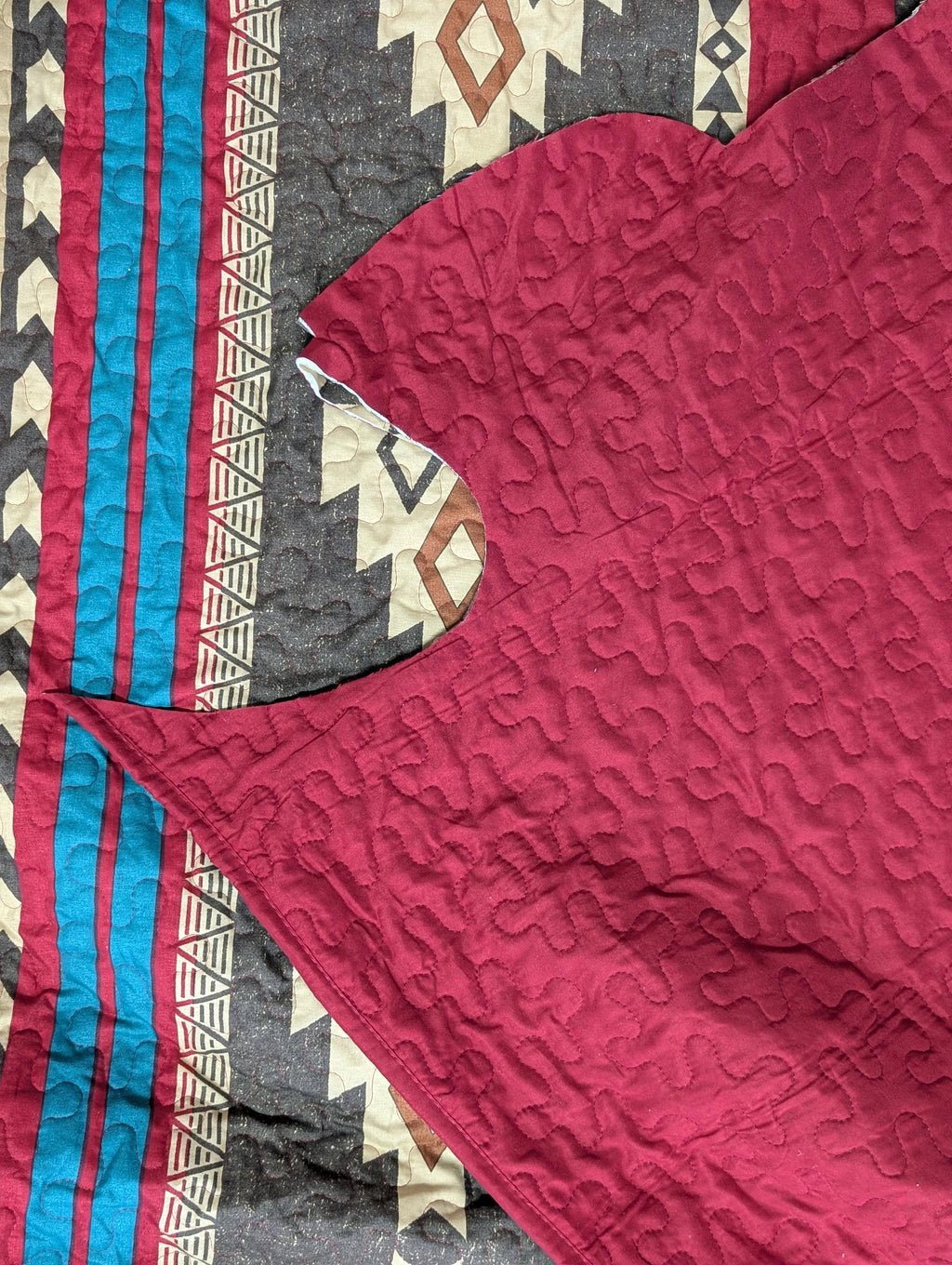 Quilt Scraps South Western Nostalgic Vintage Rework Upcycle DIY