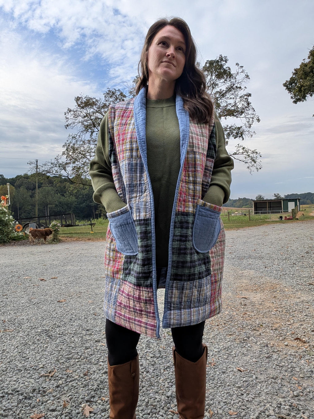 Quilt Vest Women's Size Large Upcycled Reworked Vintage