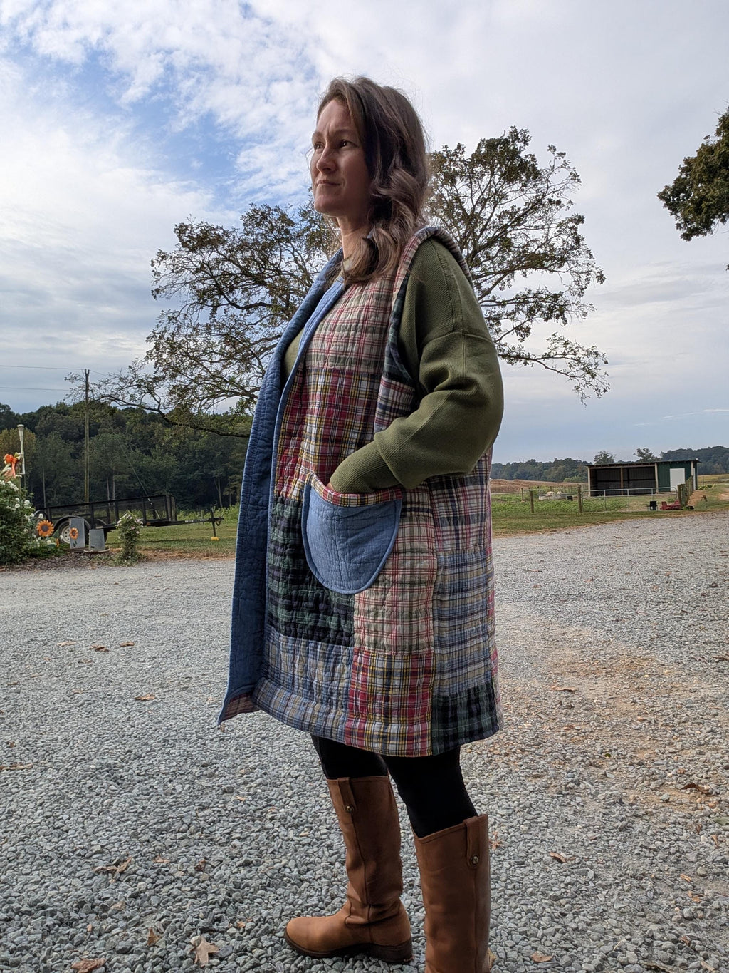 Quilt Vest Women's Size Large Upcycled Reworked Vintage
