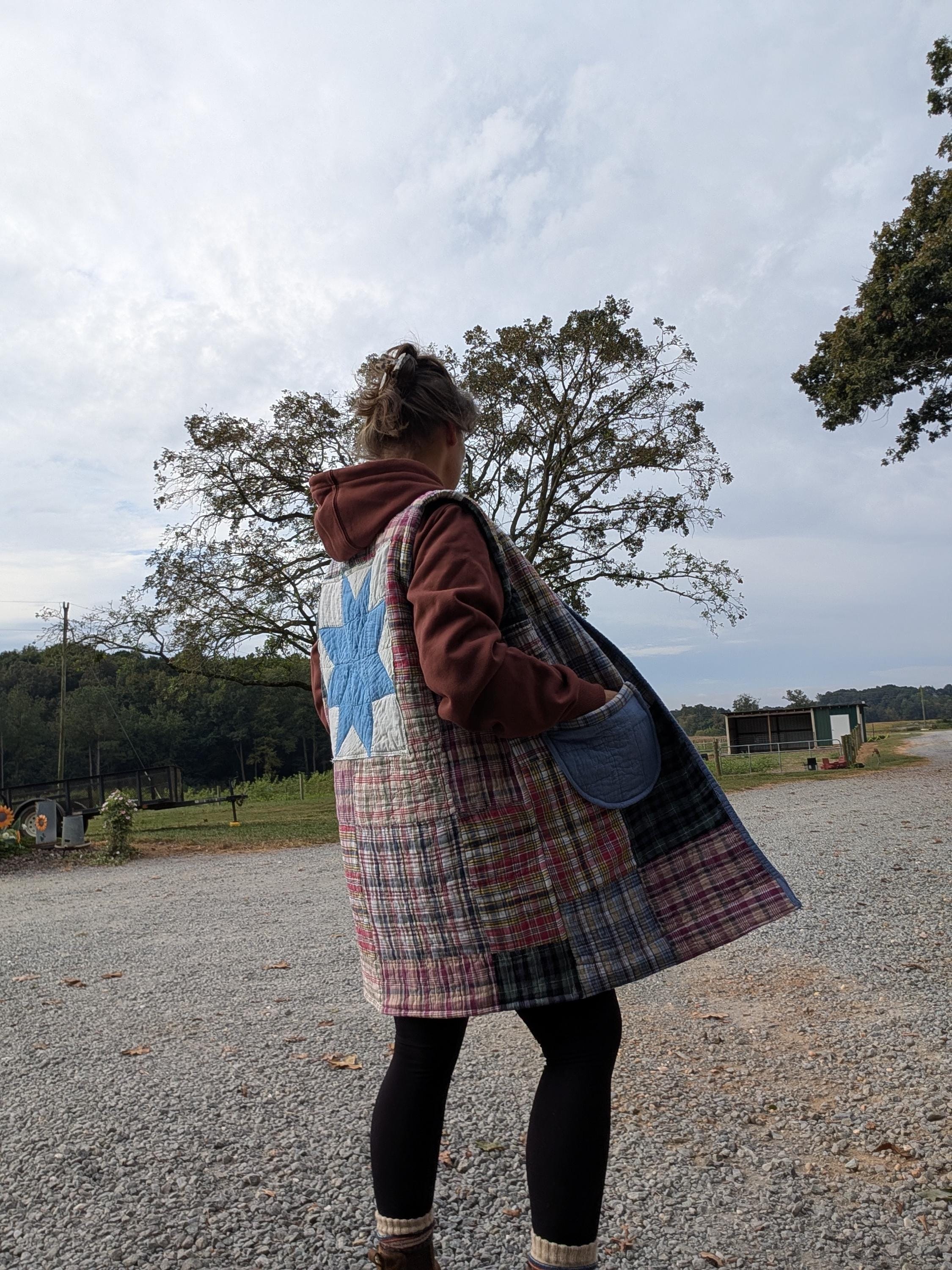 Quilt Vest Women's Size Large Upcycled Reworked Vintage