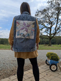Reworked Vintage Quilt Denim Women's Vest