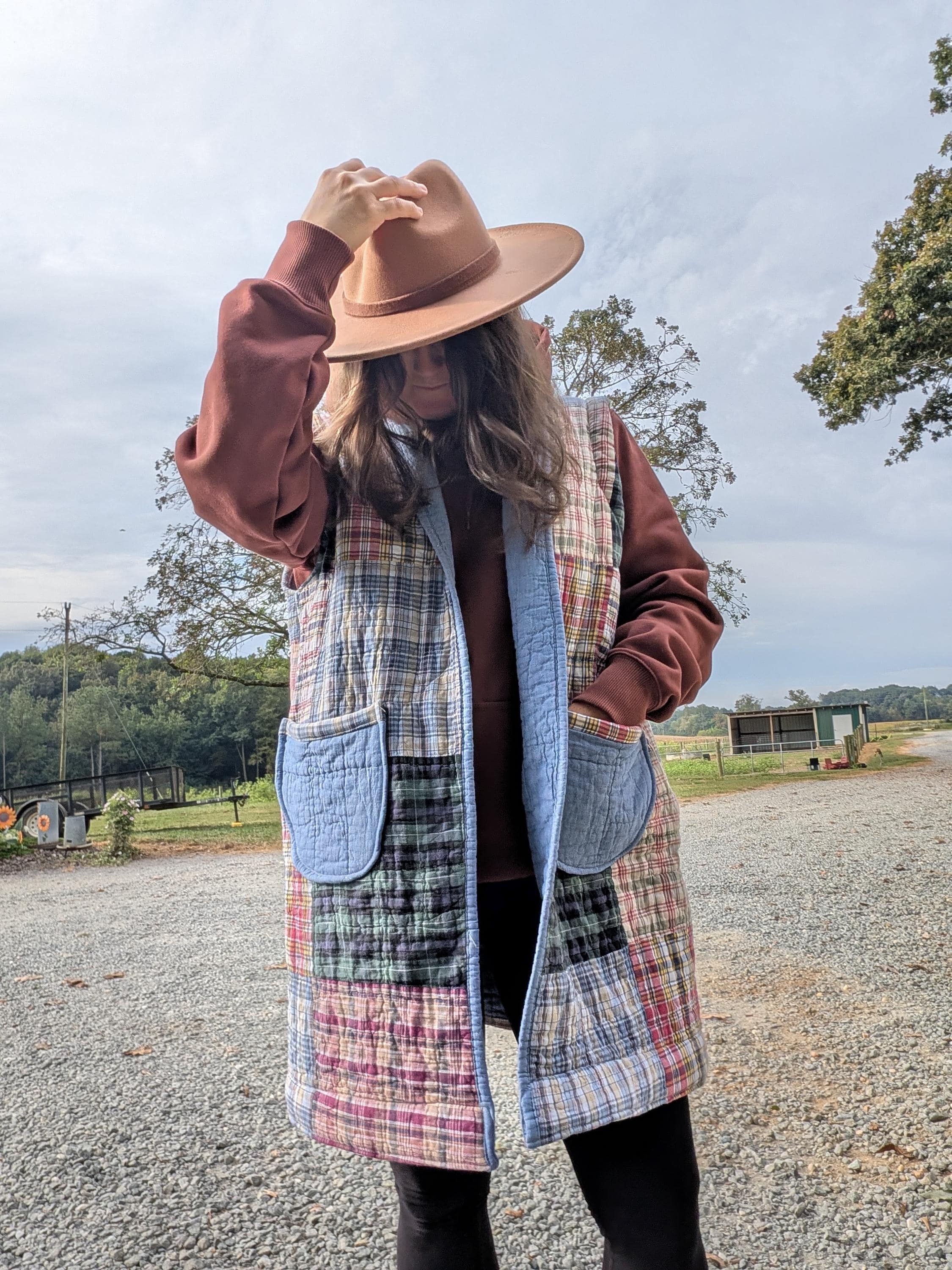 Quilt Vest Women's Size Large Upcycled Reworked Vintage