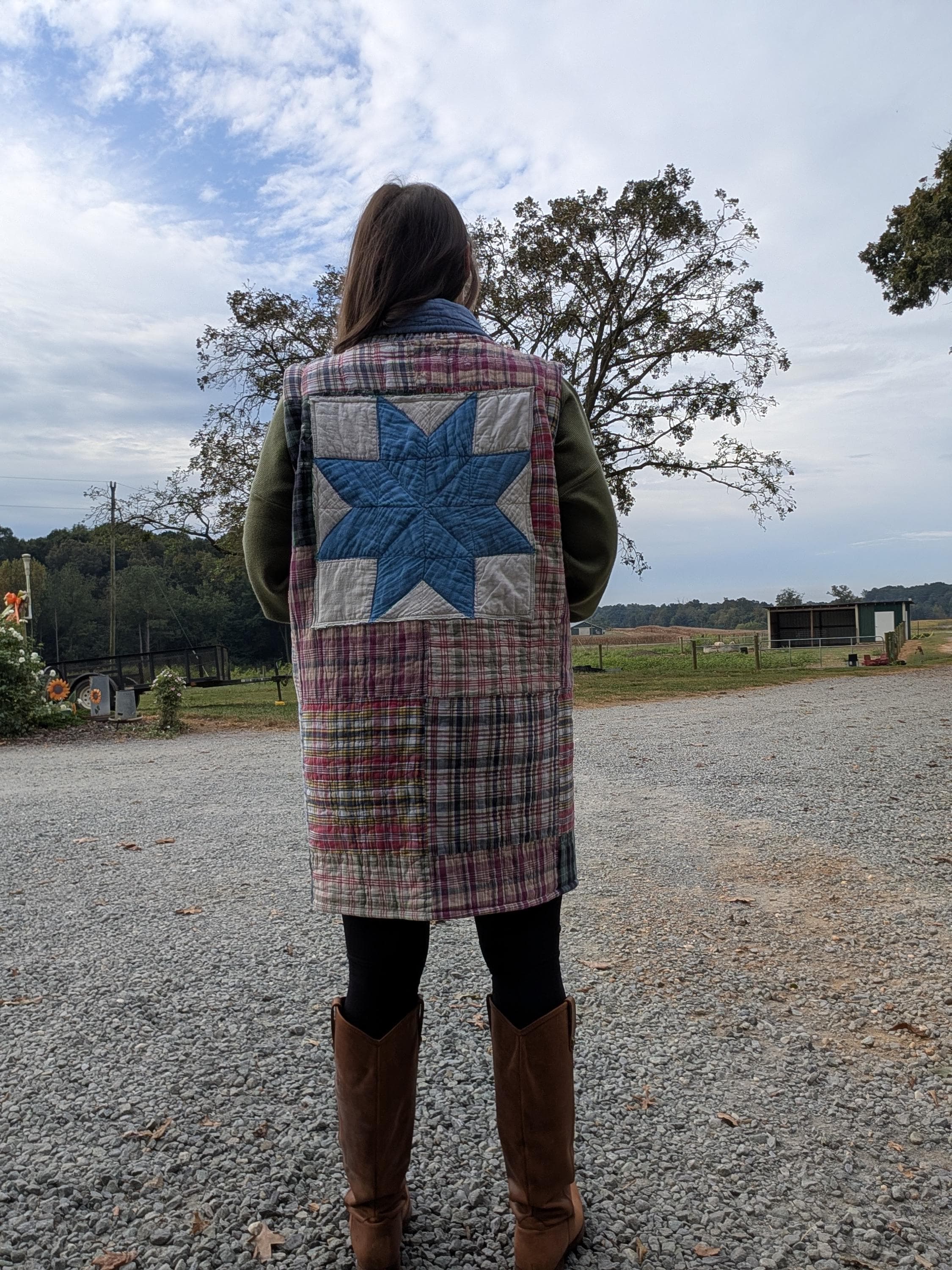 Quilt Vest Women's Size Large Upcycled Reworked Vintage