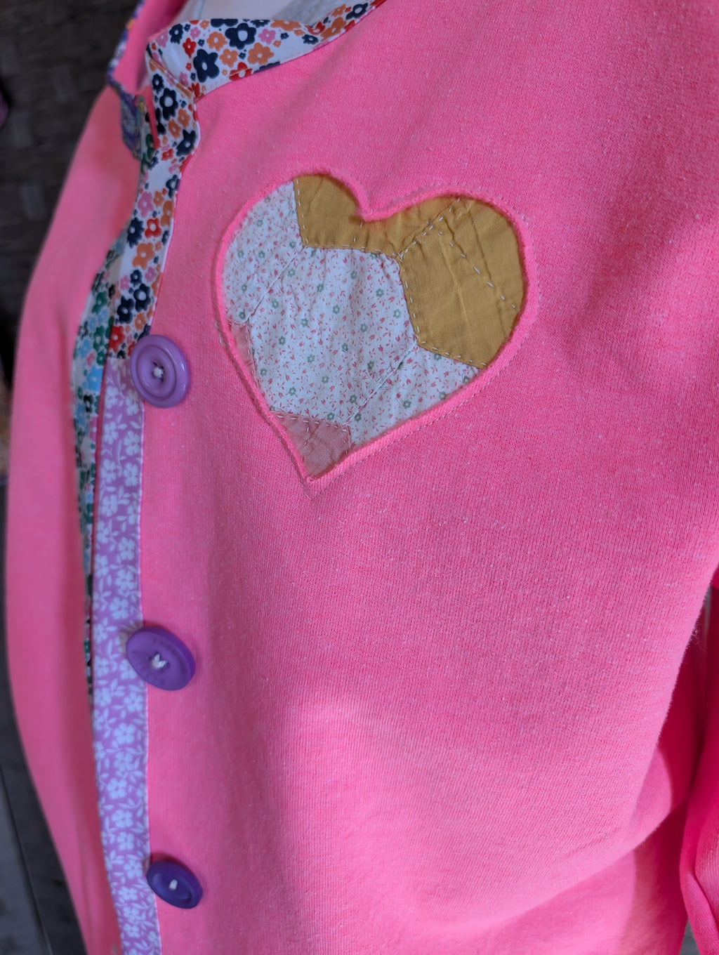 Reworked Reverse Applique Cardigan Large