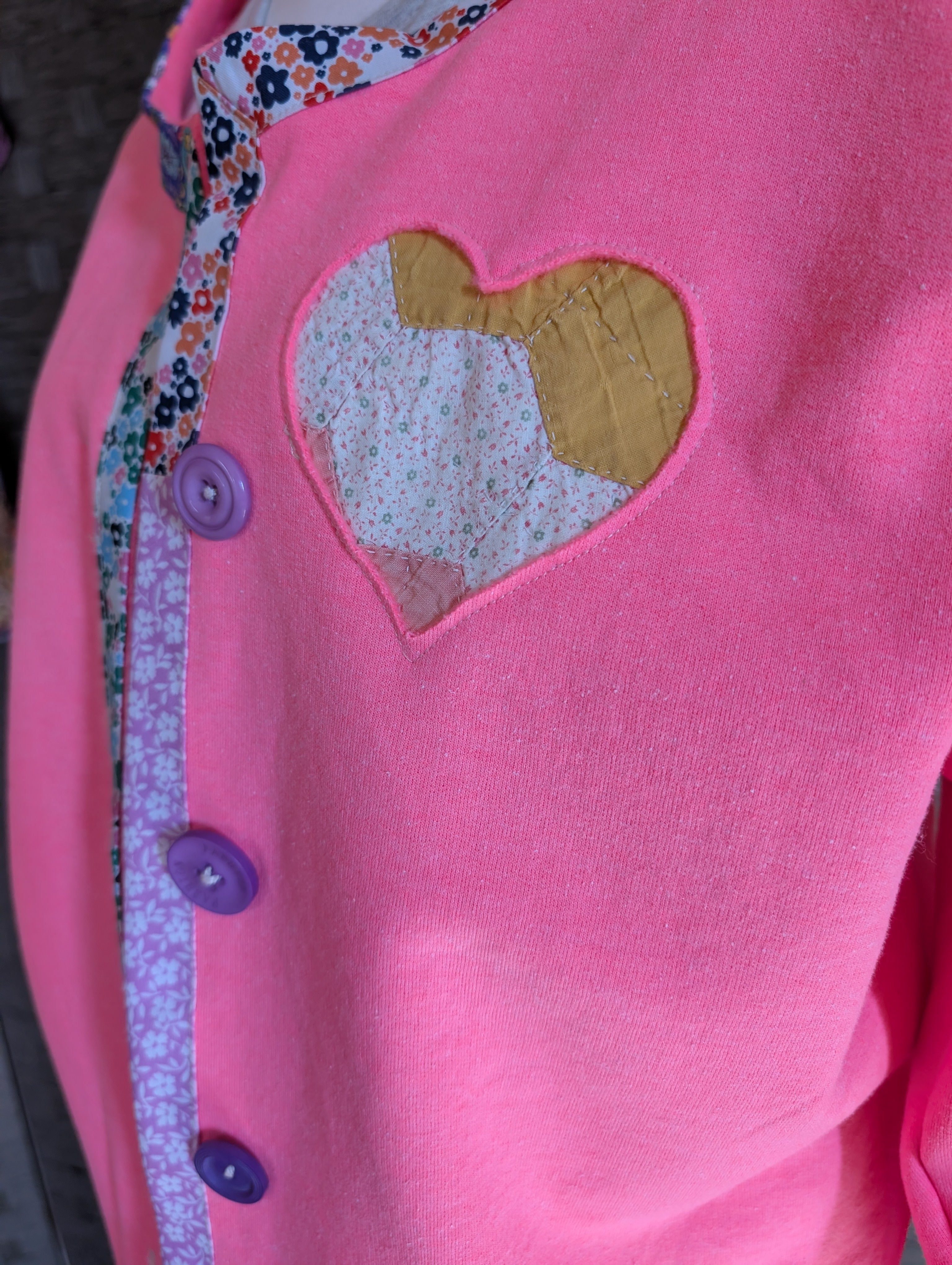 Reworked Reverse Applique Cardigan Large