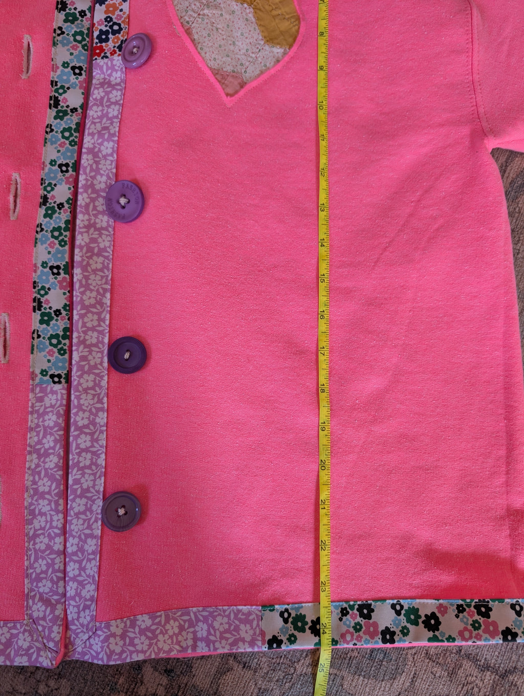 Reworked Reverse Applique Cardigan Large