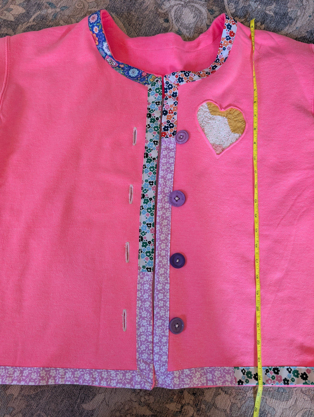 Reworked Reverse Applique Cardigan Large