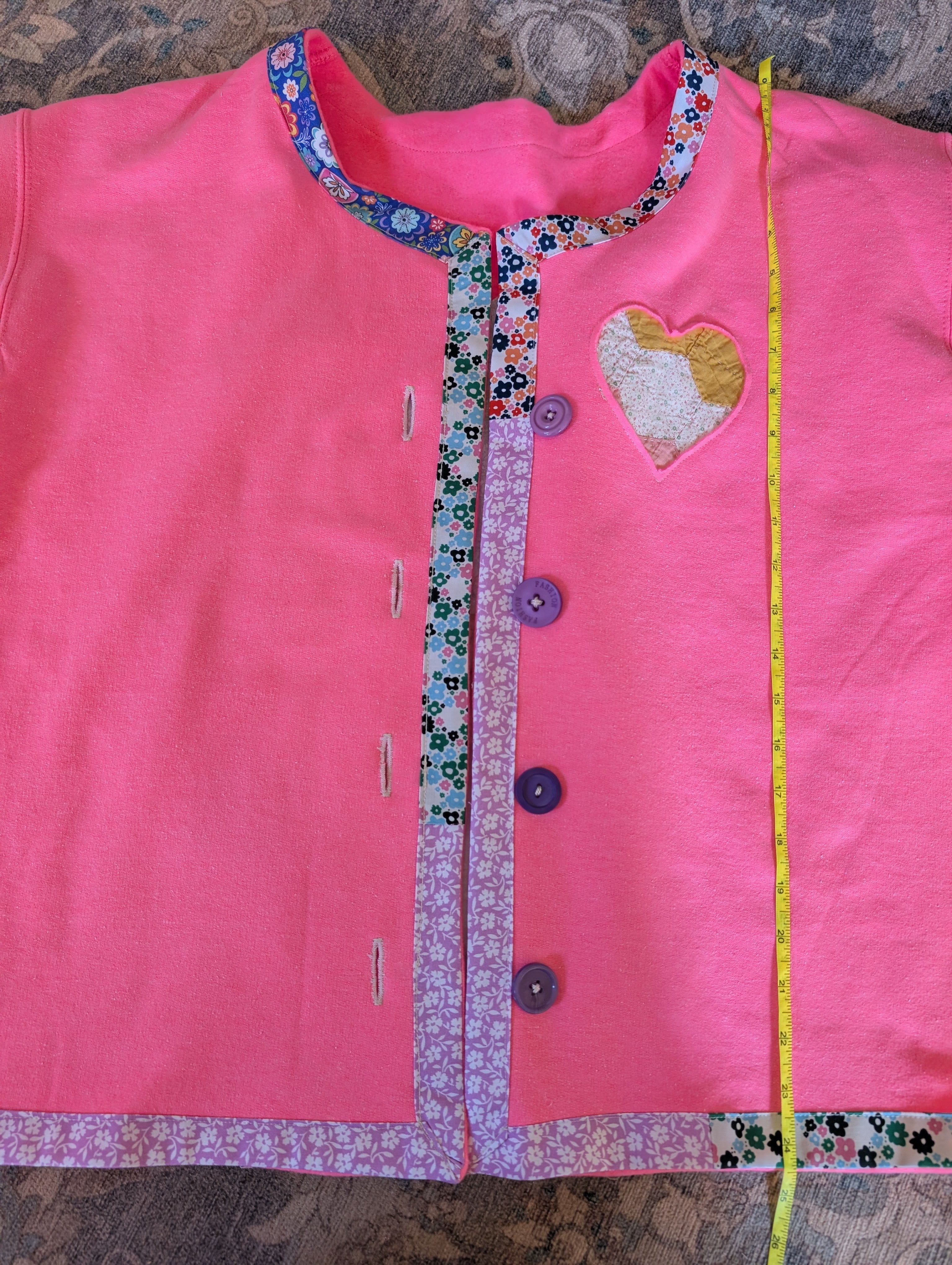 Reworked Reverse Applique Cardigan Large