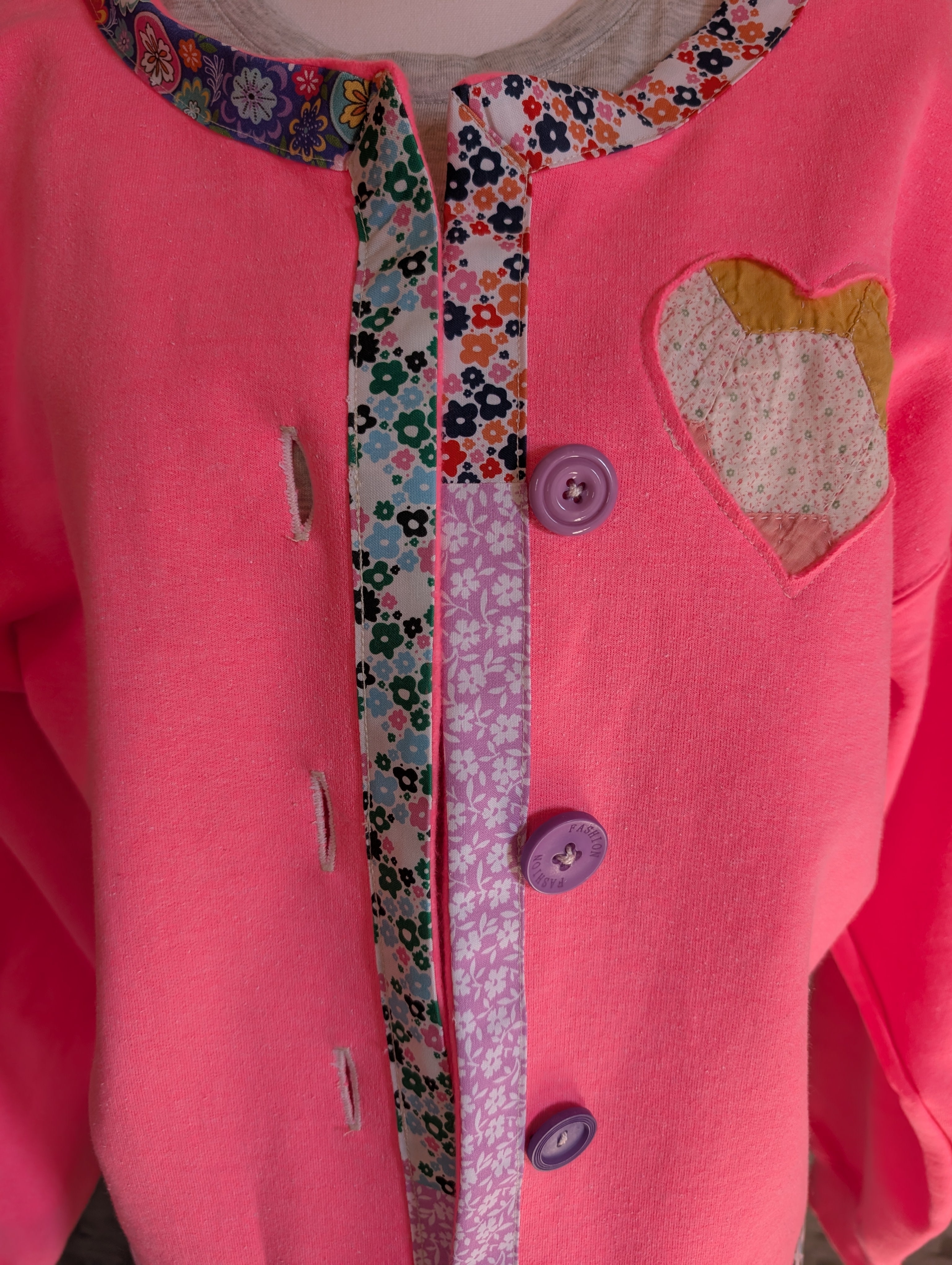 Reworked Reverse Applique Cardigan Large