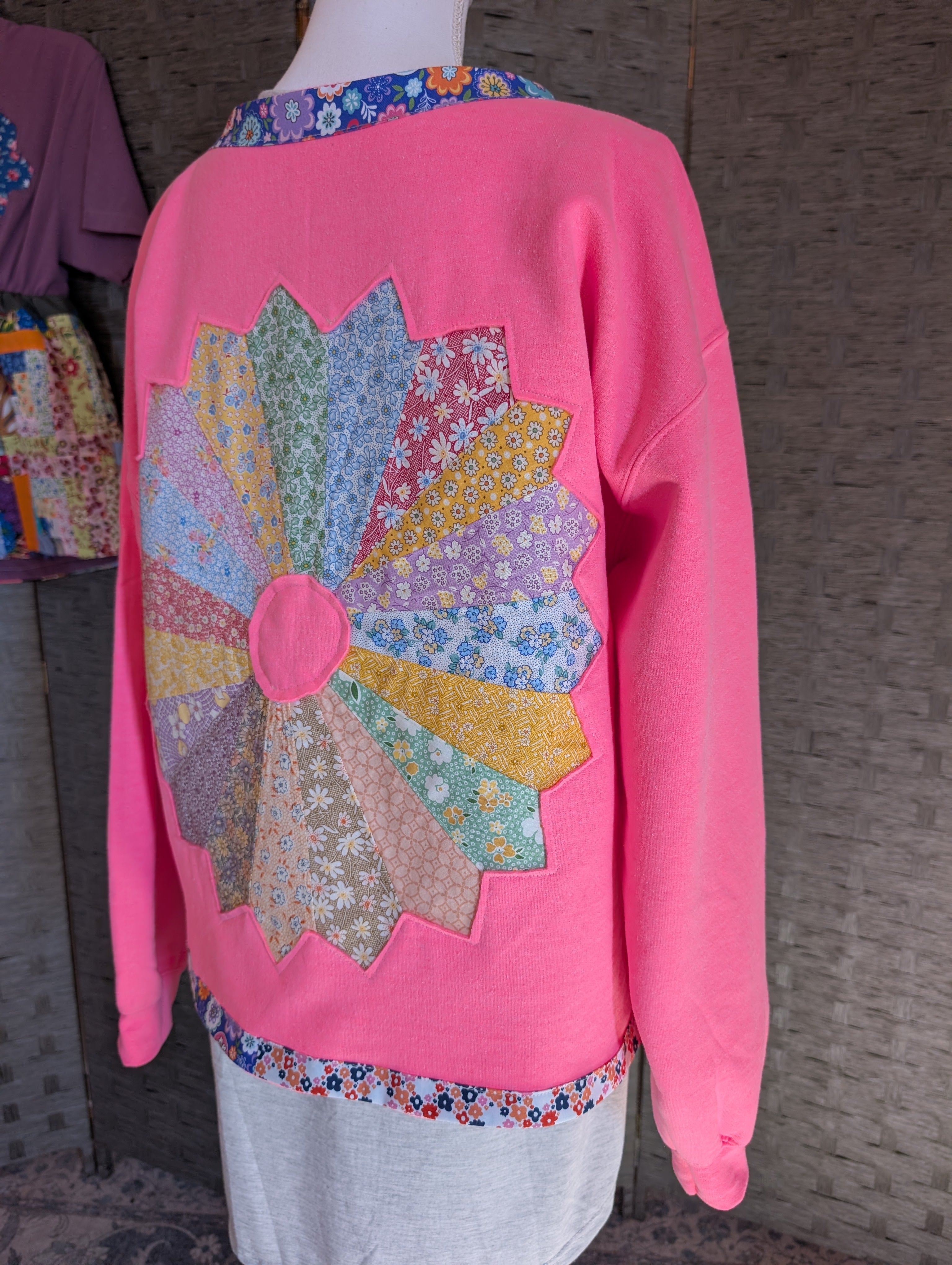 Reworked Reverse Applique Cardigan Large